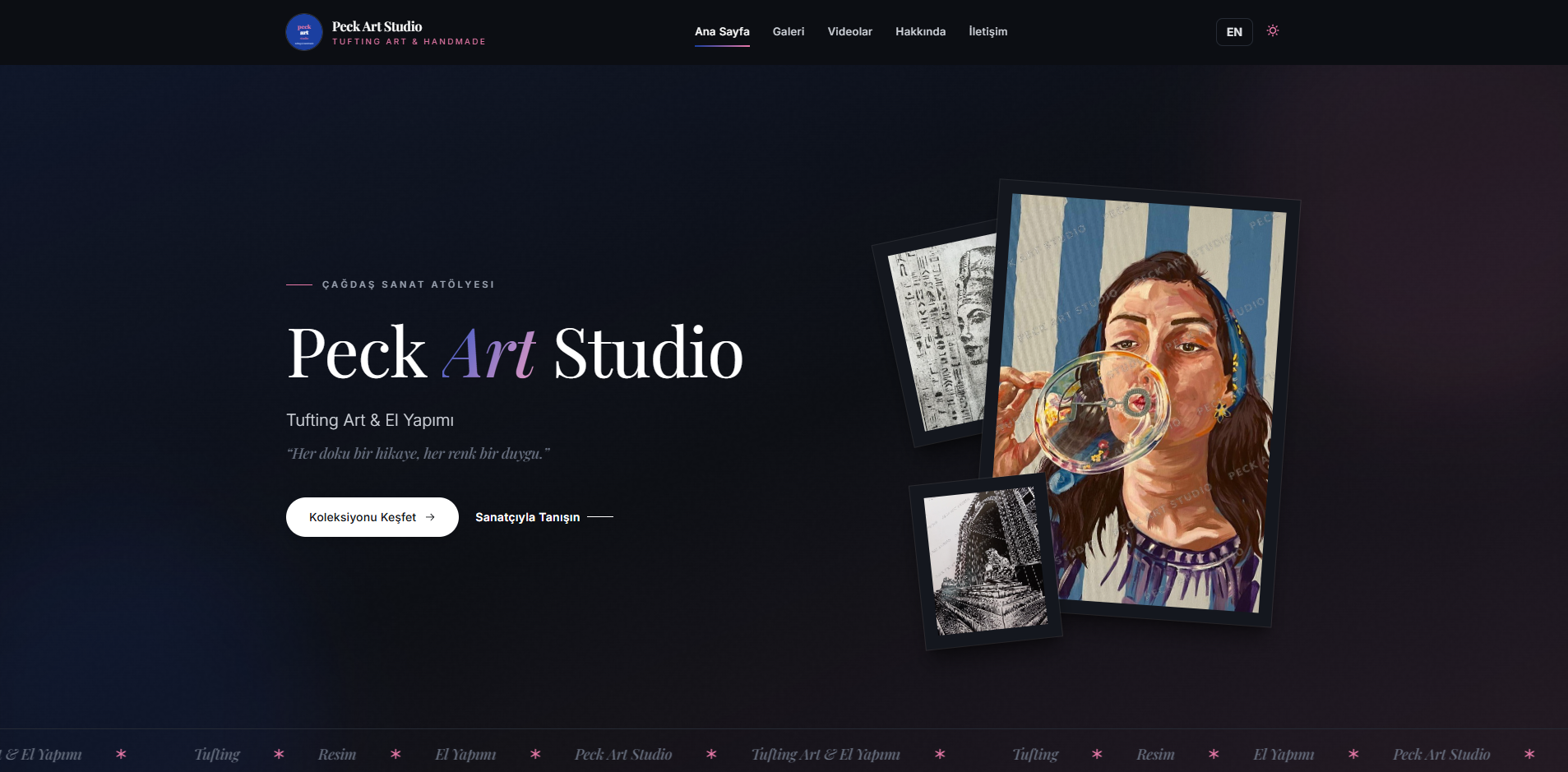 Nazife Ünal Tekin — Sanatçı Portfolyosu — Portfolyo web sitesi ekran görüntüsü
